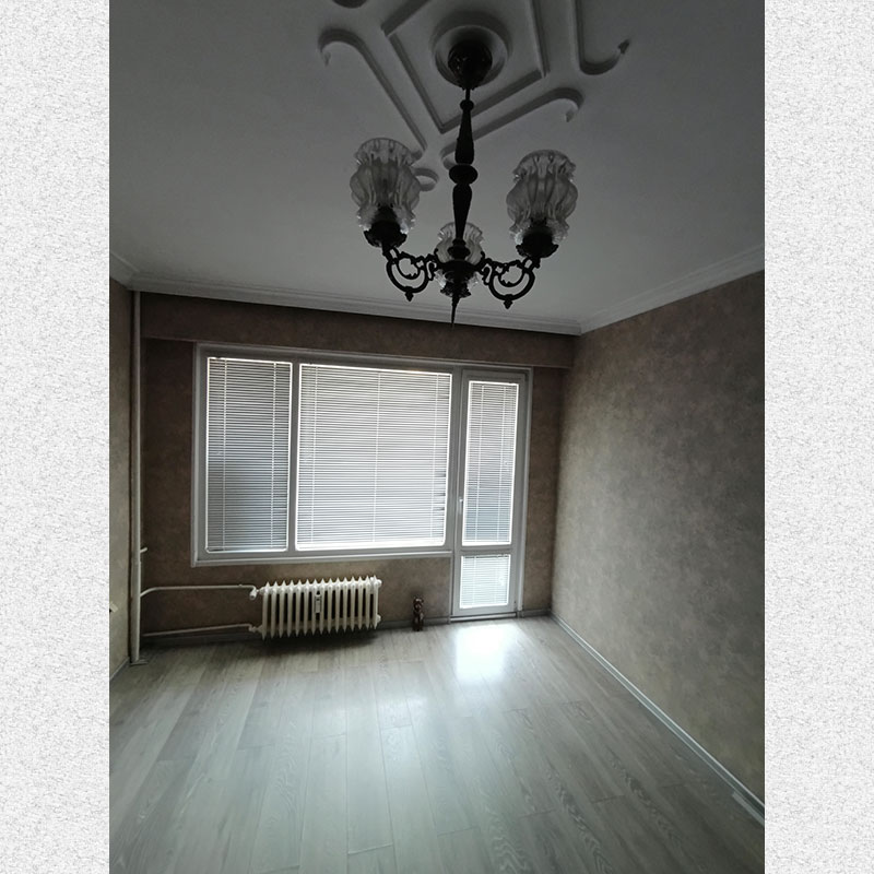 picture of living room with a window side that leads to south terace with a big windows 